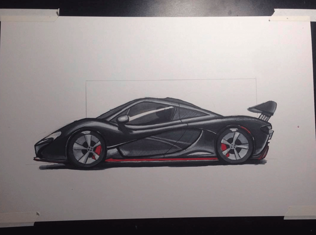 Mclaren p1 нарисовать